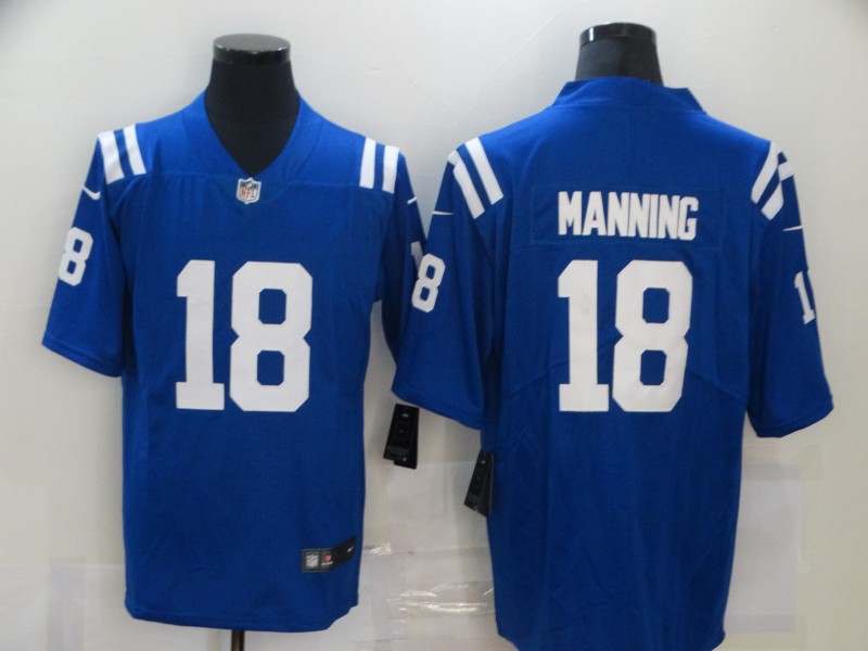Men's Indianapolis Colts #18 Peyton Manning Blue Vapor Untouchable Limited Stitched Jersey